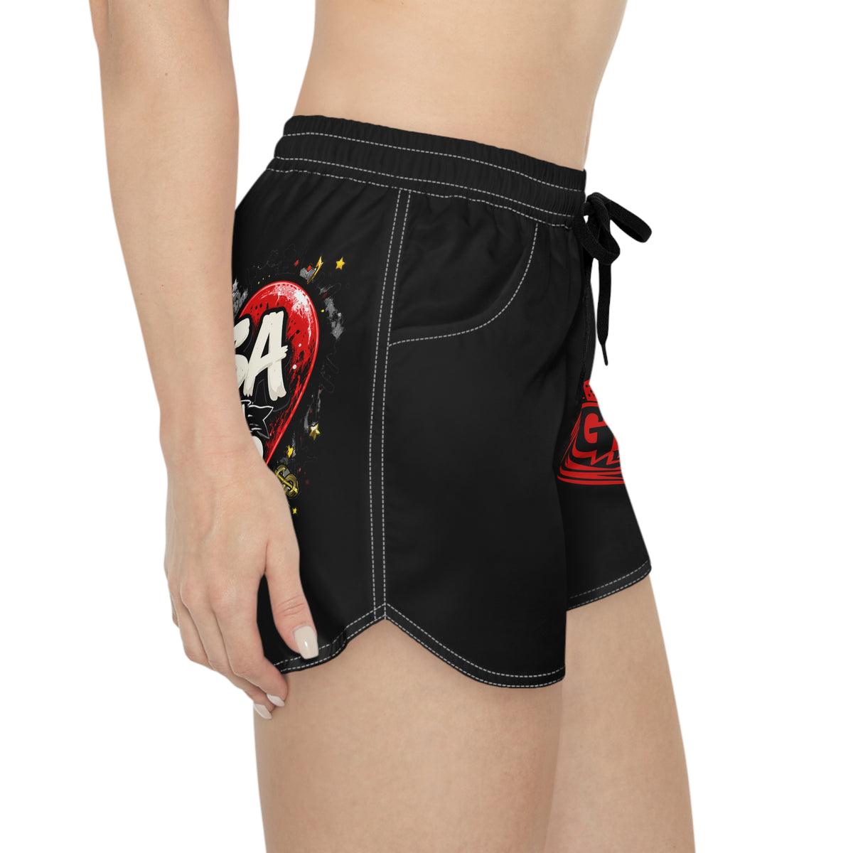 Red Casual Shorts