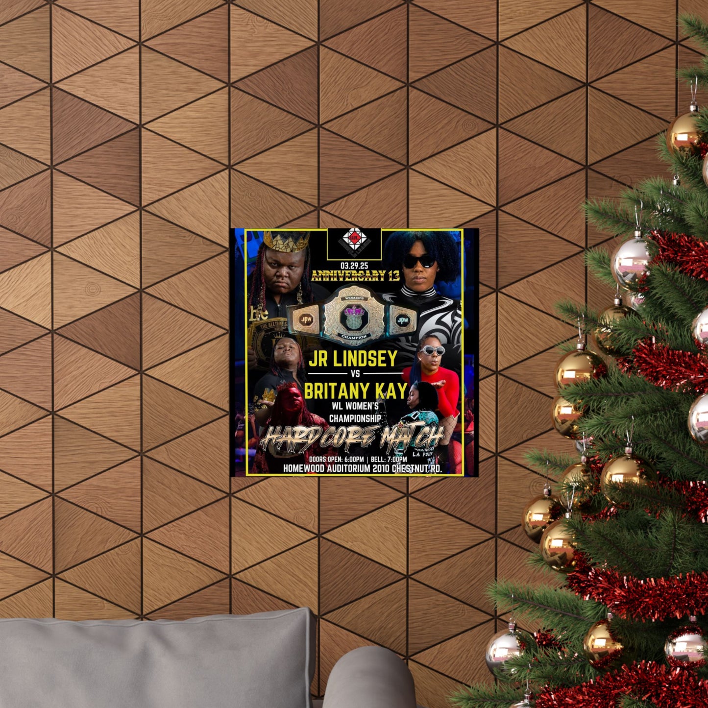 JR LINDSEY VS BRITANY KAY POSTER ( WOMENS CHAMPIONSHIP )