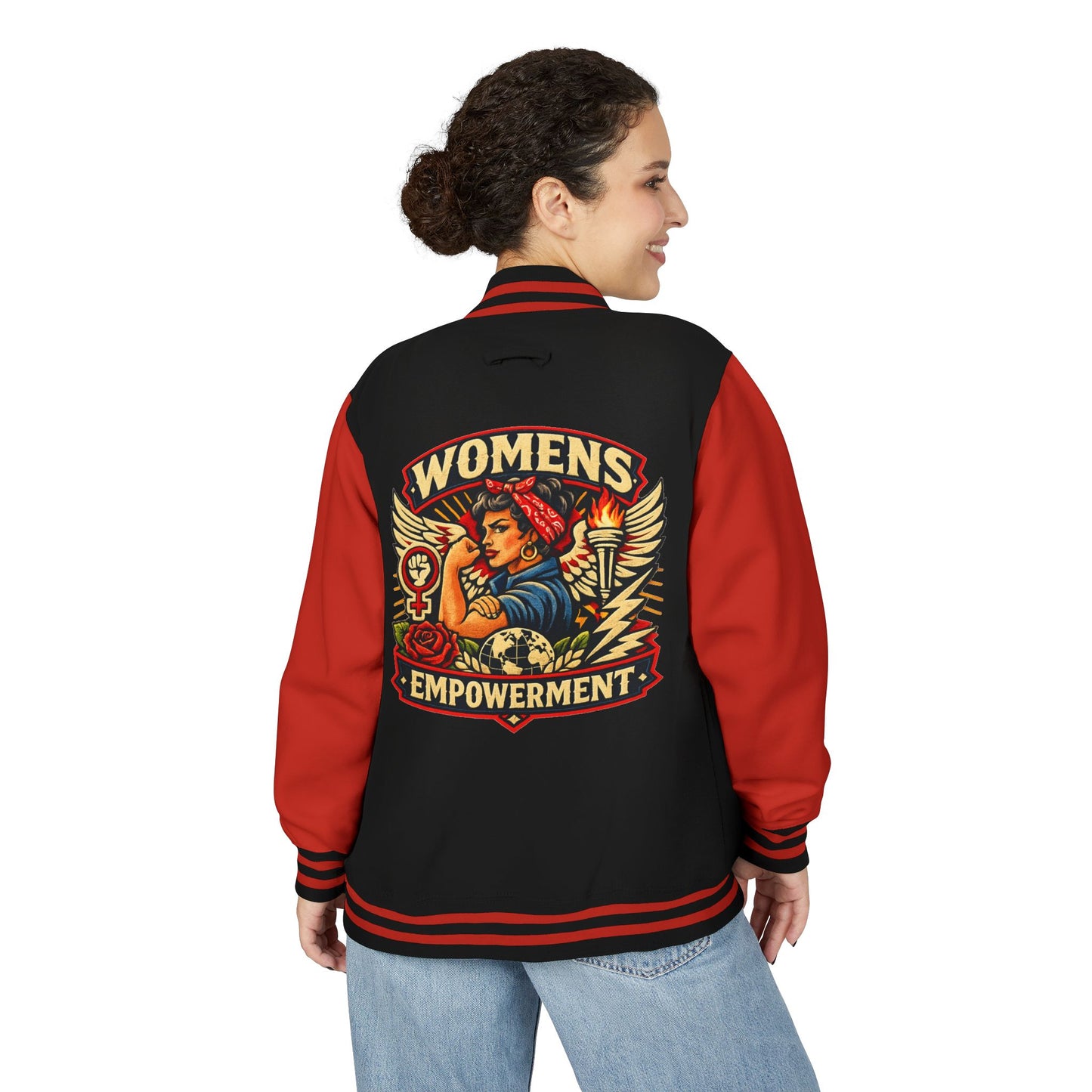 GSA BY JR Women Empowerment Letterman Jacket