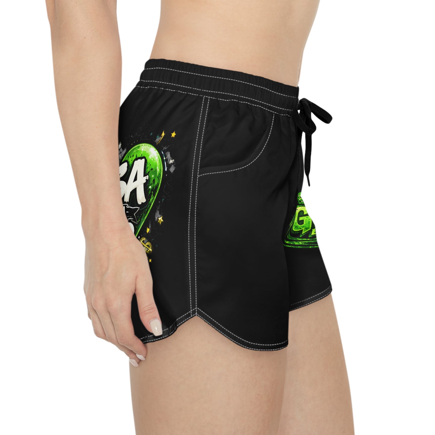 Green Casual Shorts