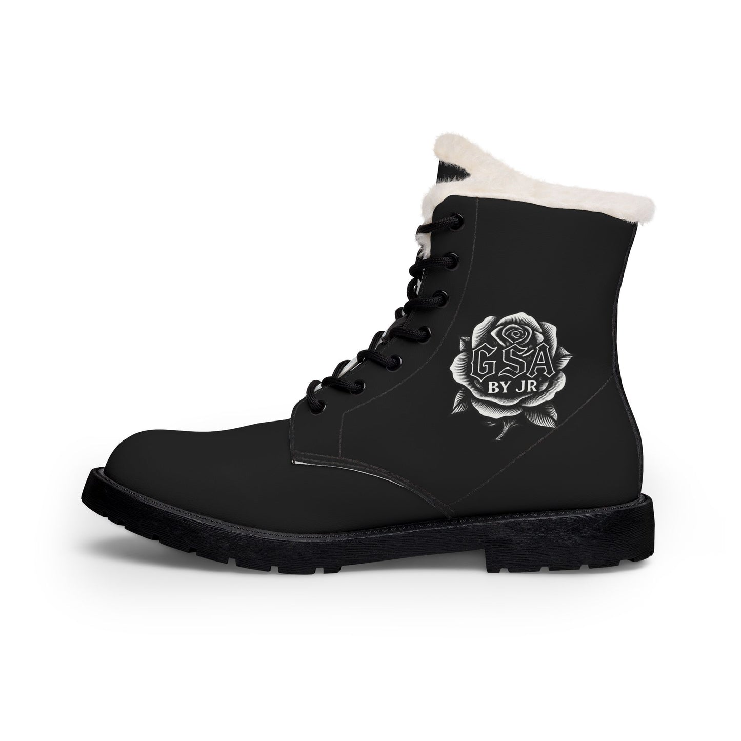GSA GADOS - Men's Black Fur Lined Leather Boots