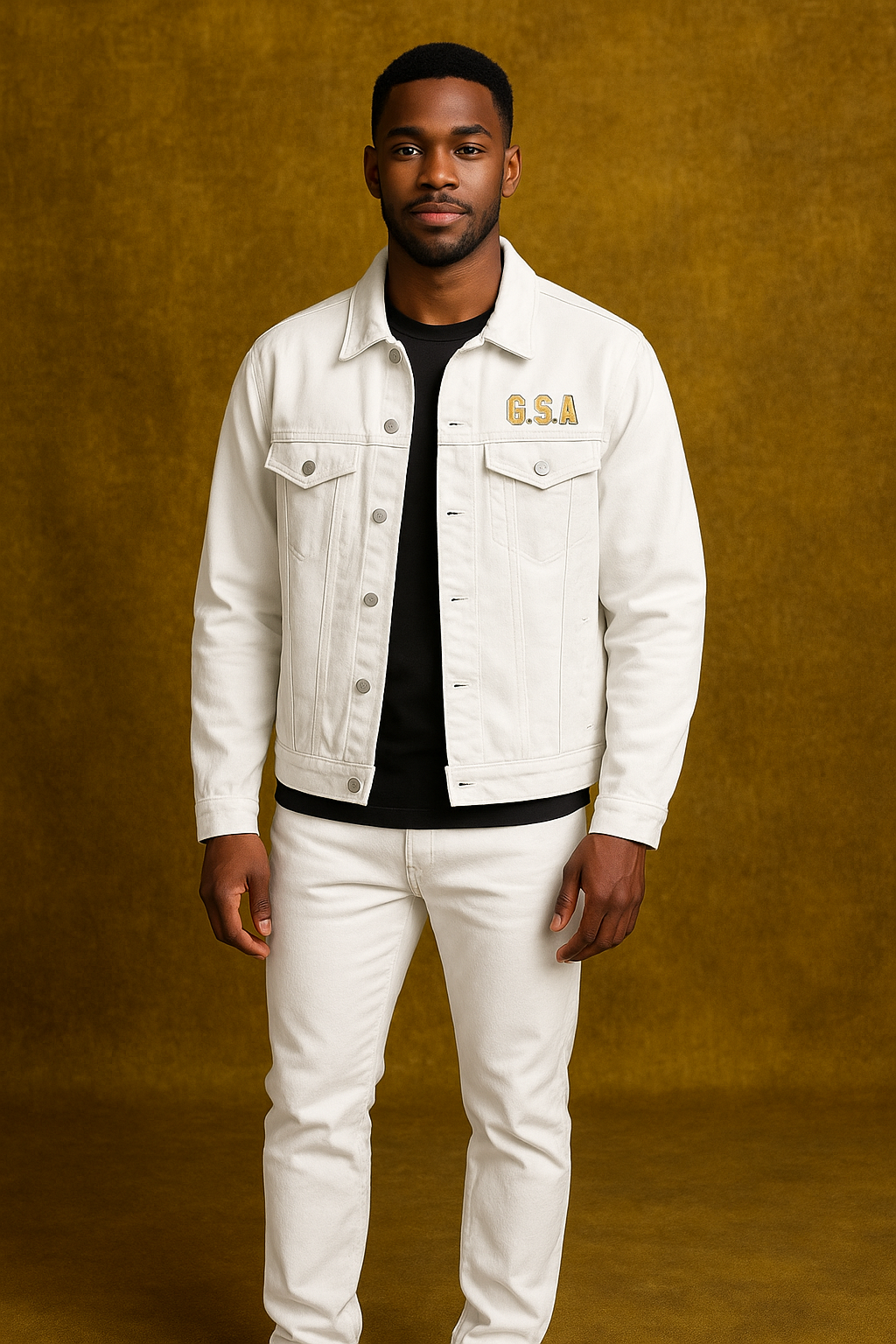 GSA BY JR Embroidered Unisex Denim Jacket