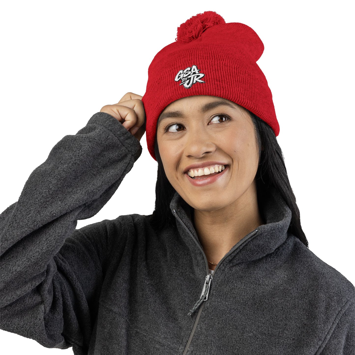 GSA BY JR Embroidered Pom-Pom Beanie