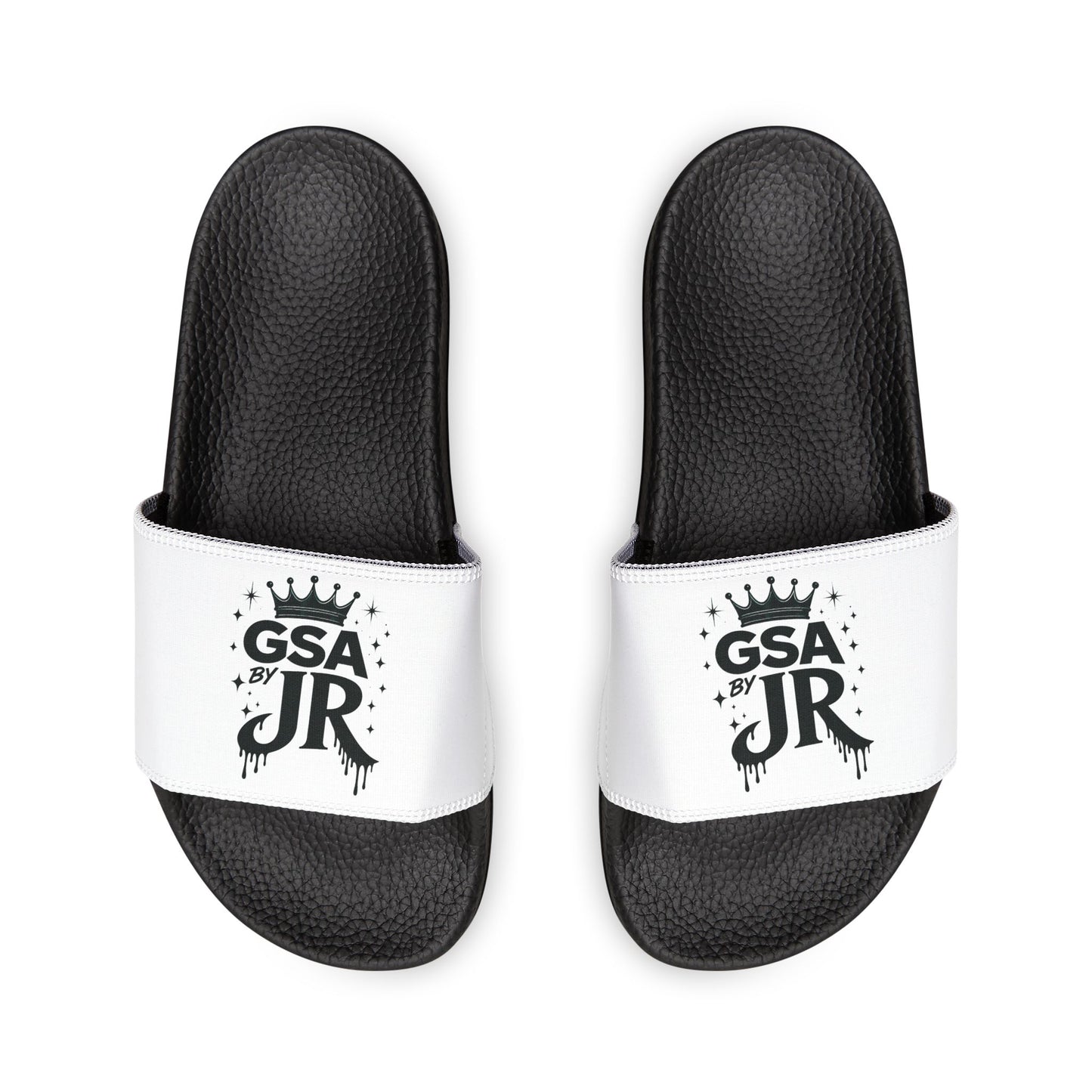 GSA BY JR Youth Slides - Black/ White