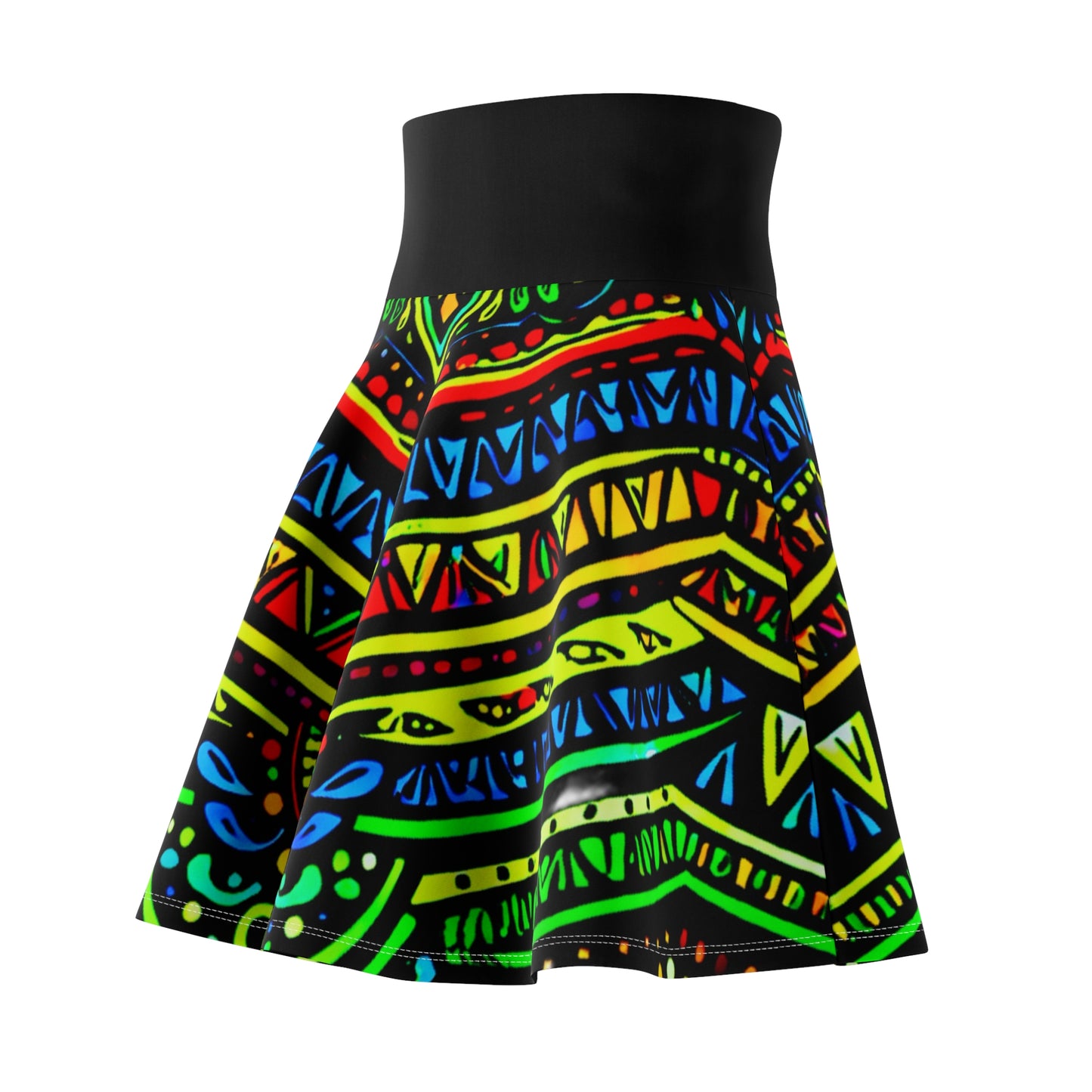 GSA BY JR Neon Tribal Skater Skirt