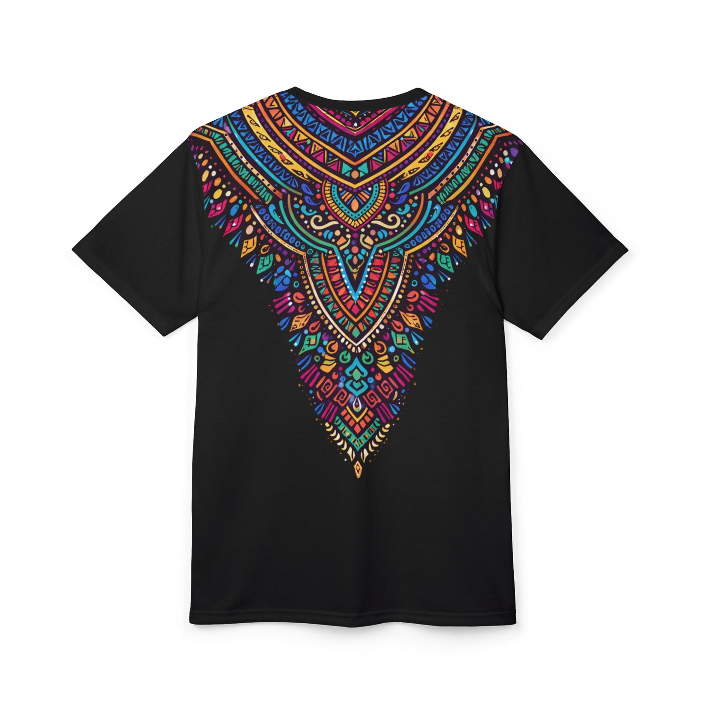 GSA BY JR Black Tribal Mandala V-Neck Tee