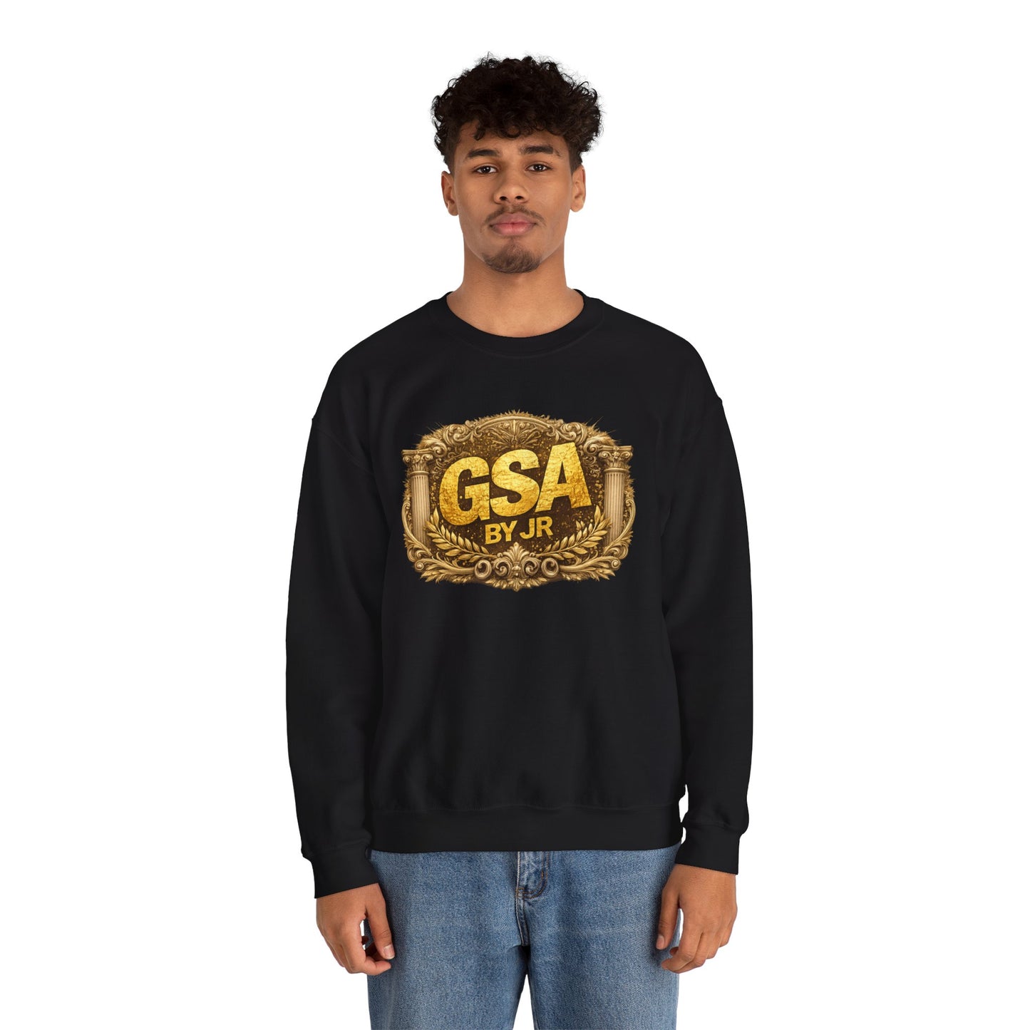 GSA BY JR Vintage Gold Emblem Crewneck Sweatshirt