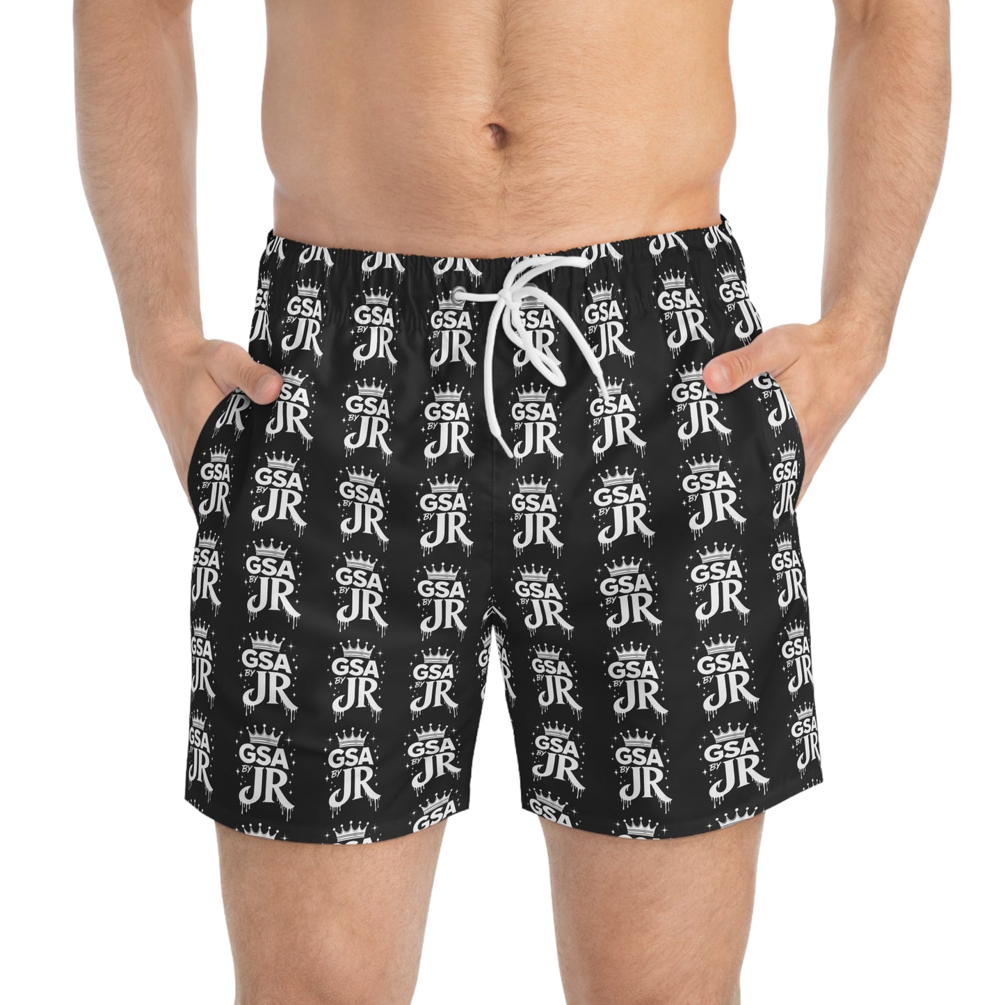 GSA BY JR Swimming Trunks ( White GSA )