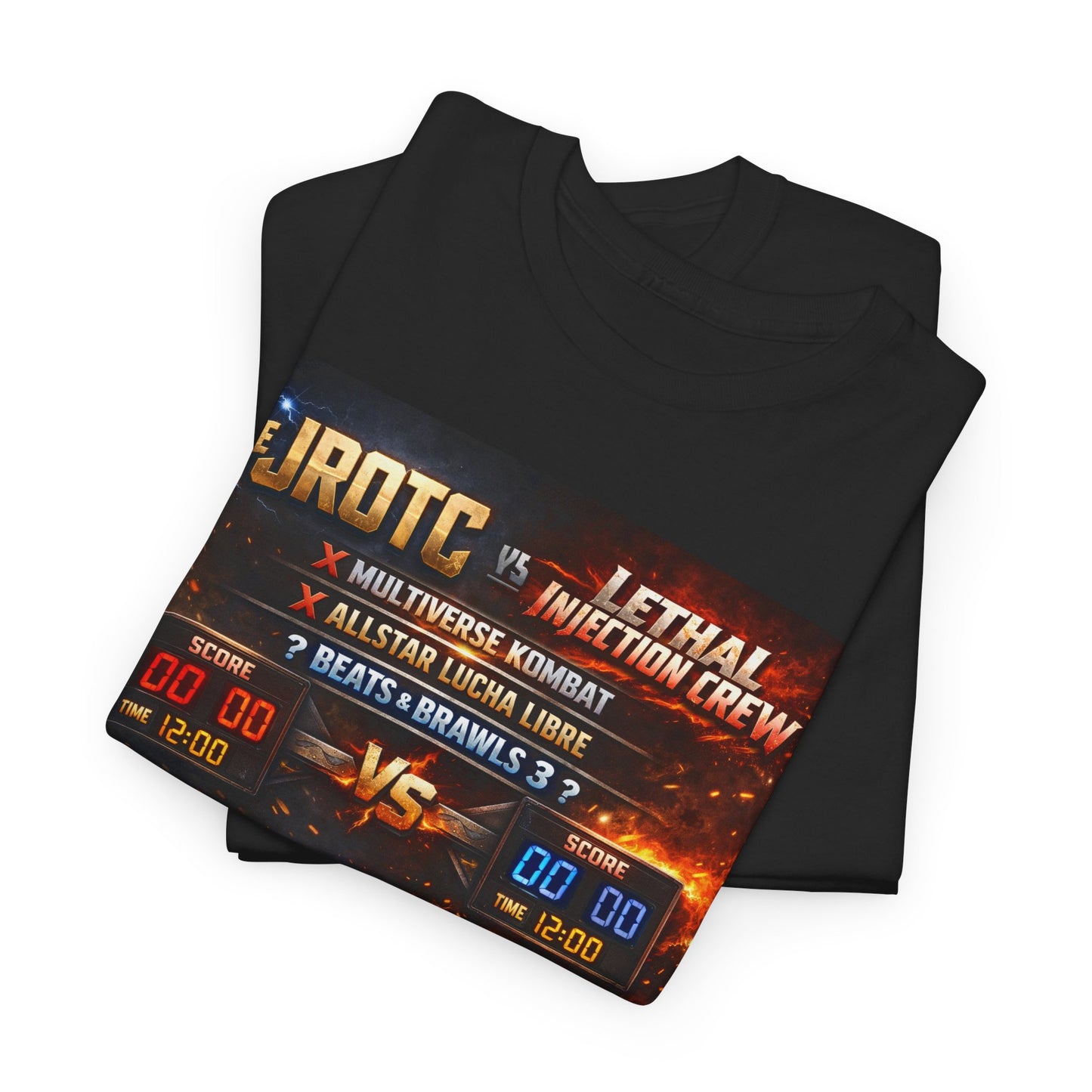 THE JROTC VS LIC ' SCOREBOARD TEE