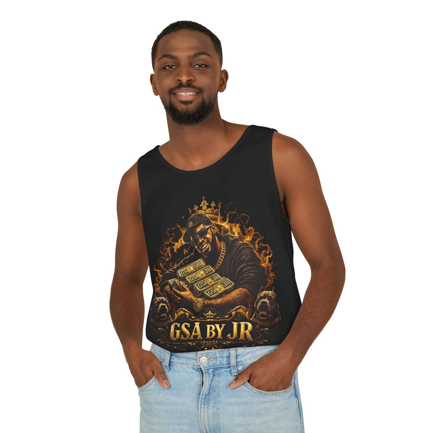 Money Stack Graphic Tank Top