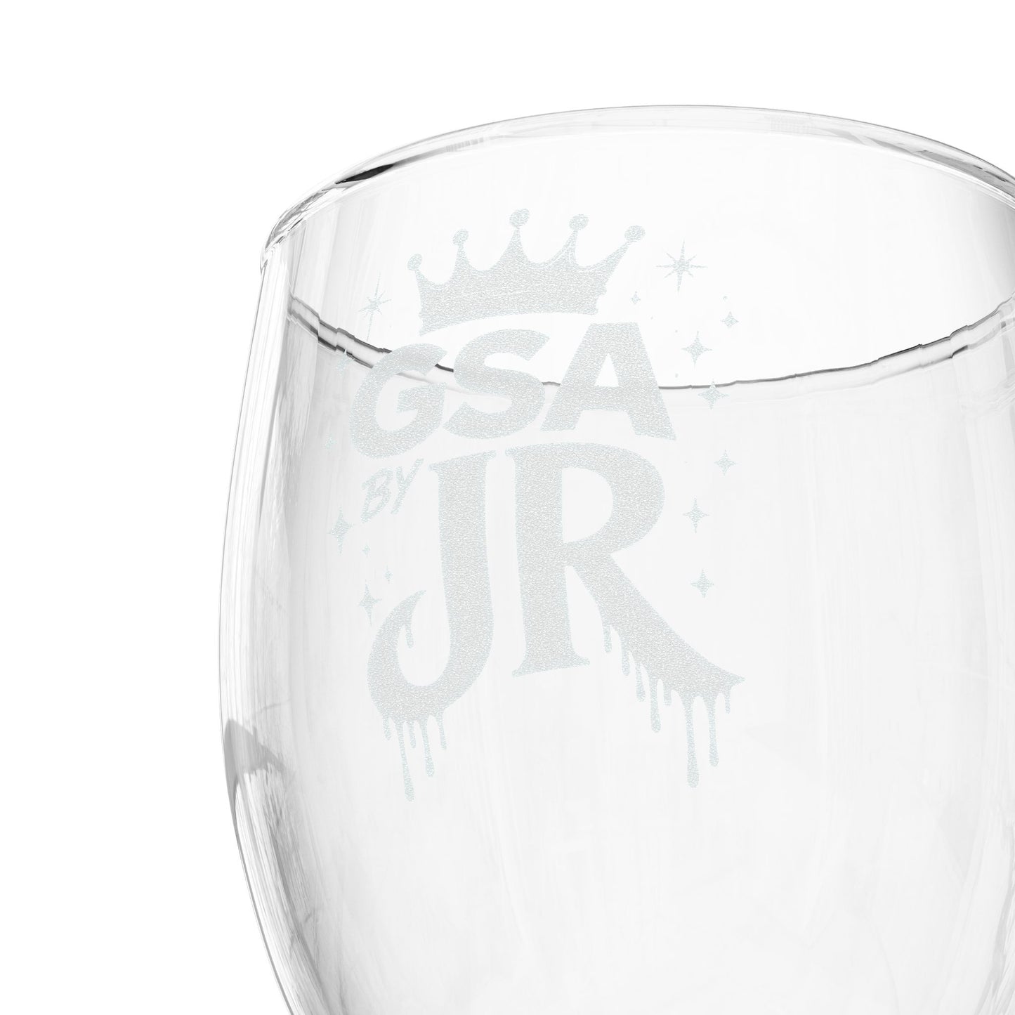 GSA BY JR Engraved 10.5 oz Wine Glass