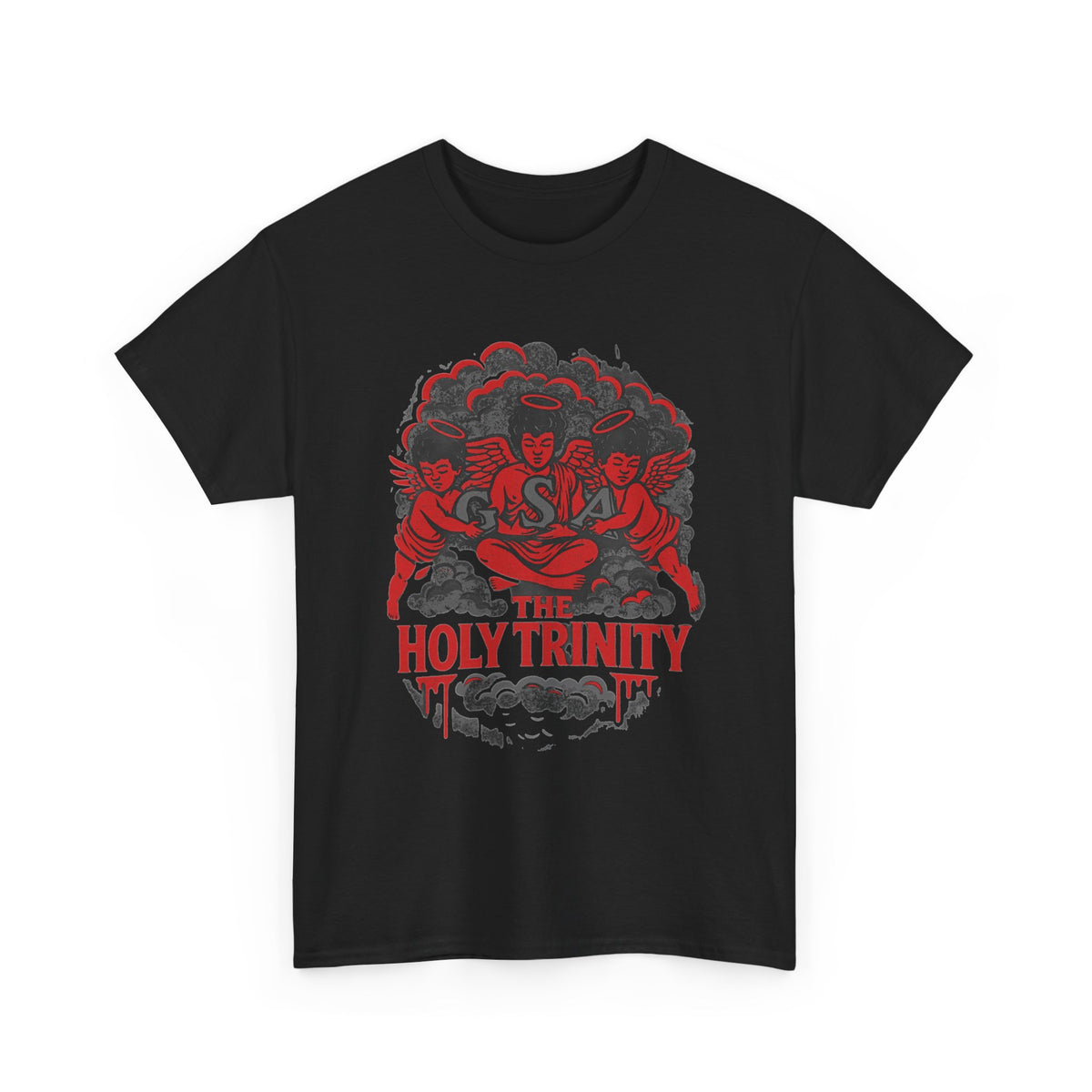 Holy Trinity Tee - Red & Black