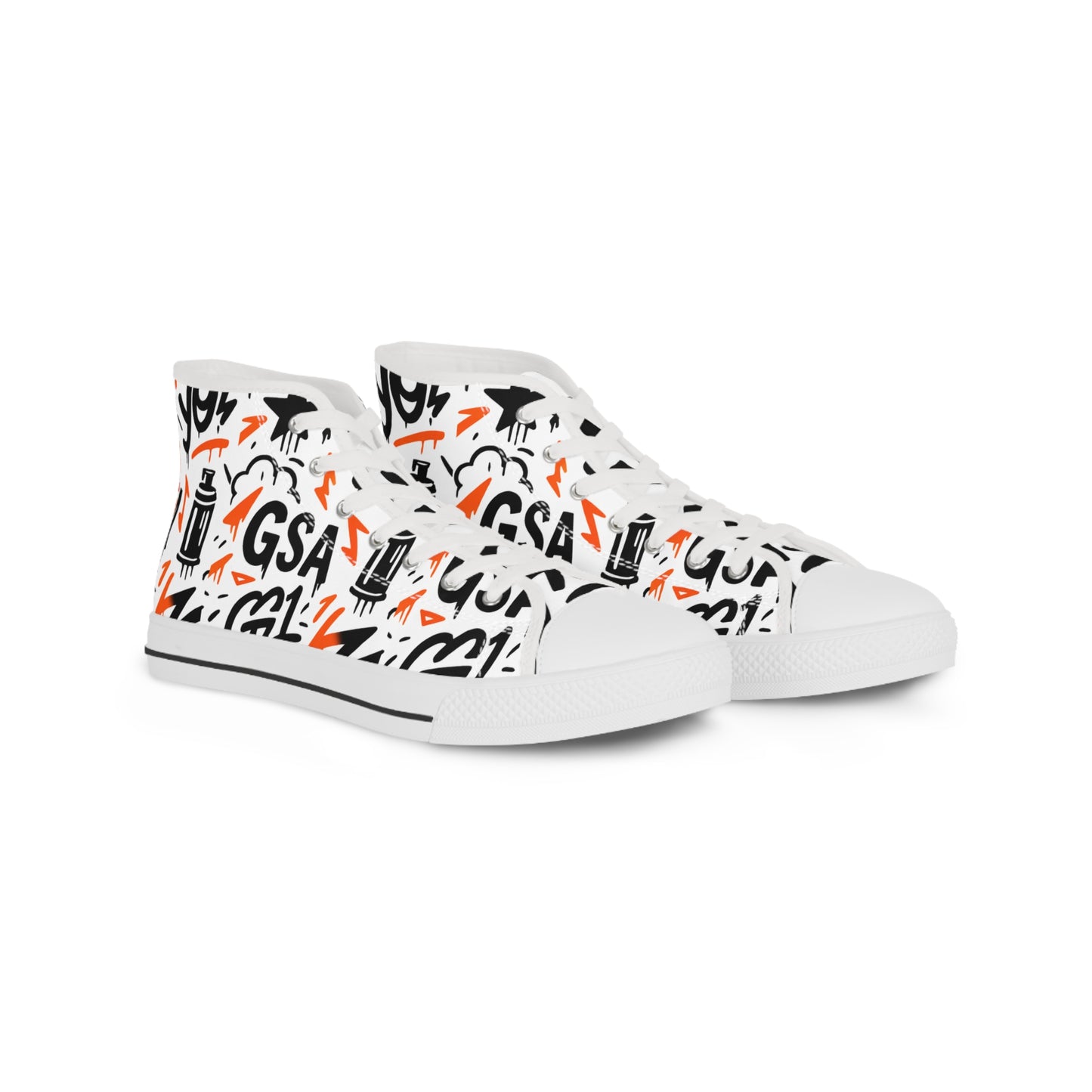 GSA G1 High Top Sneakers- Orange Bursts