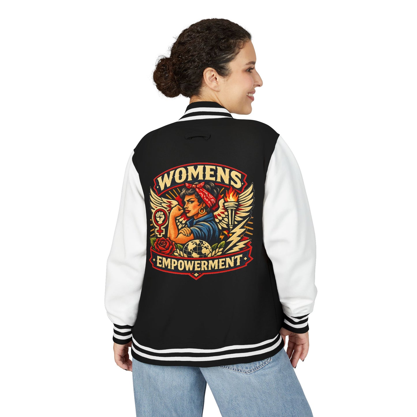 GSA BY JR Women Empowerment Letterman Jacket