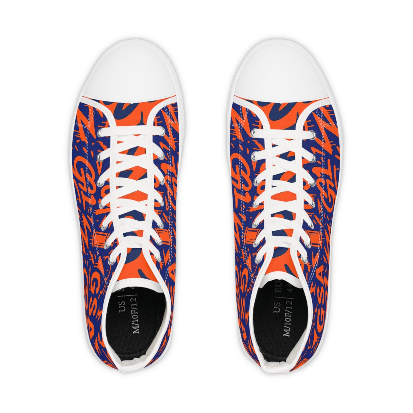 GSA G1 High Top Sneakers- Orange Bursts