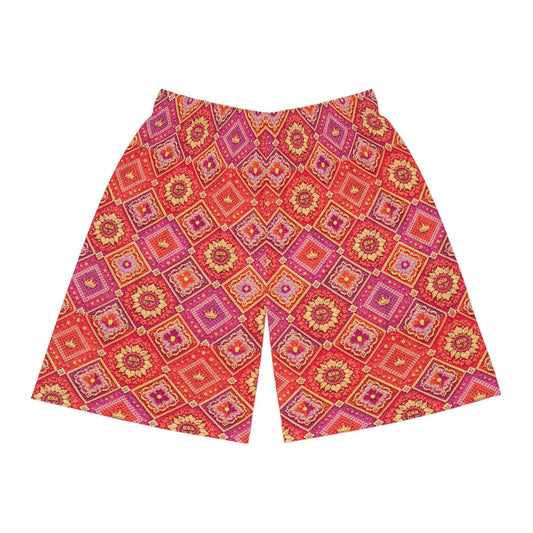 Floral Diamond Print Shorts