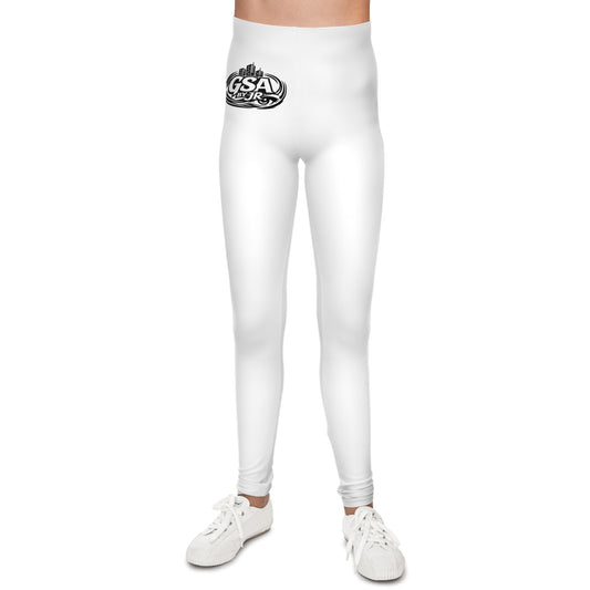 Youth Leggings - White/ Black