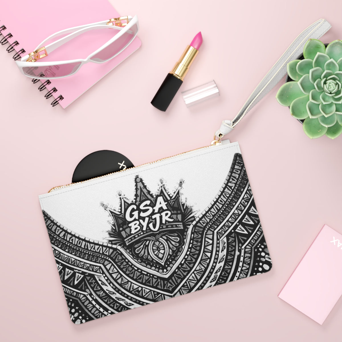 White Boho Clutch Bag