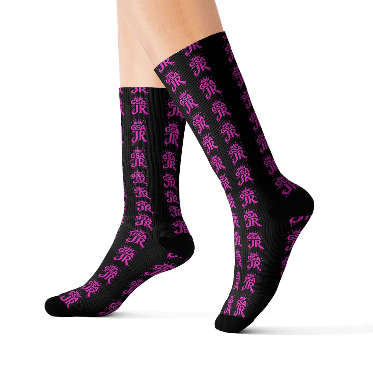 Pink Crew Socks