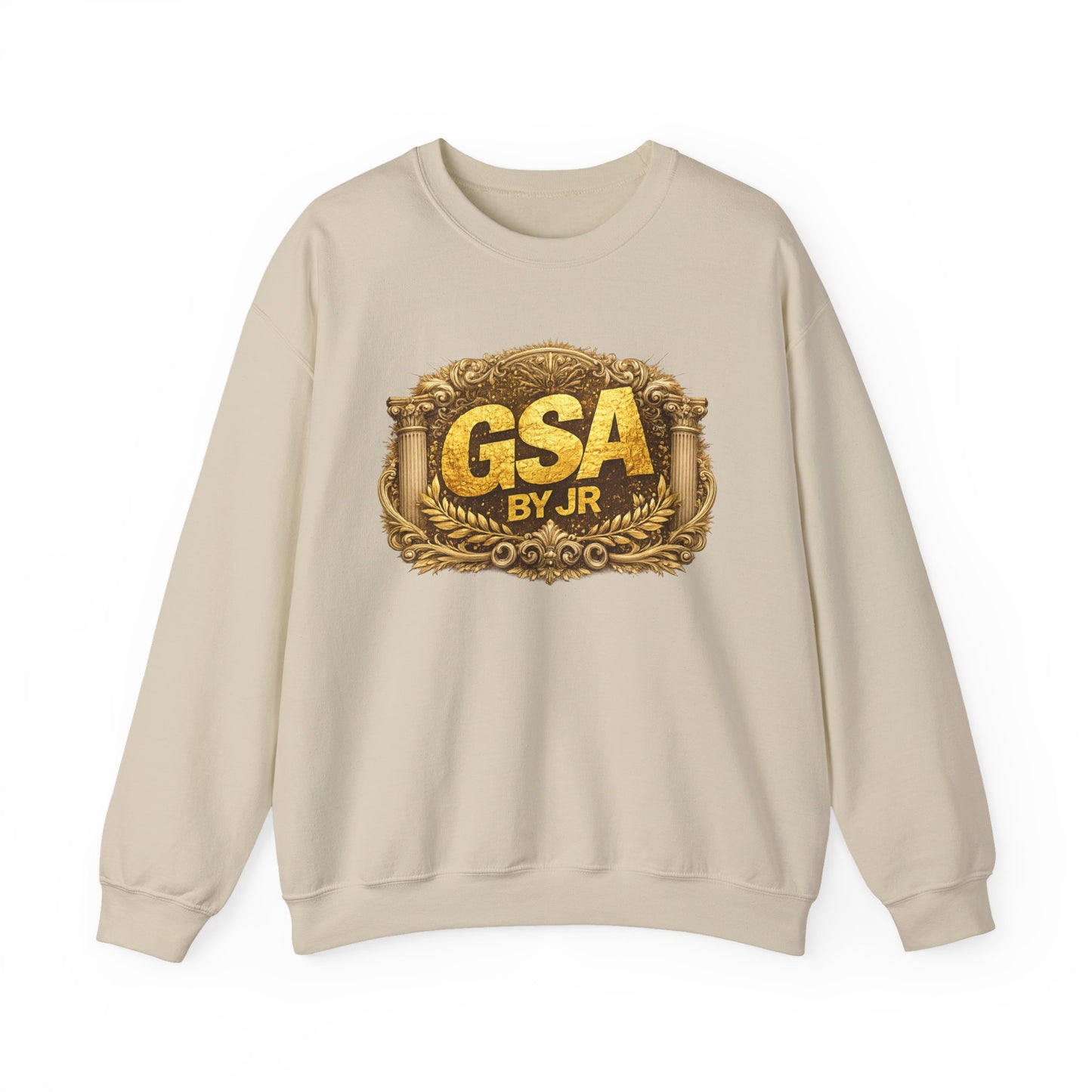 GSA BY JR Vintage Gold Emblem Crewneck Sweatshirt