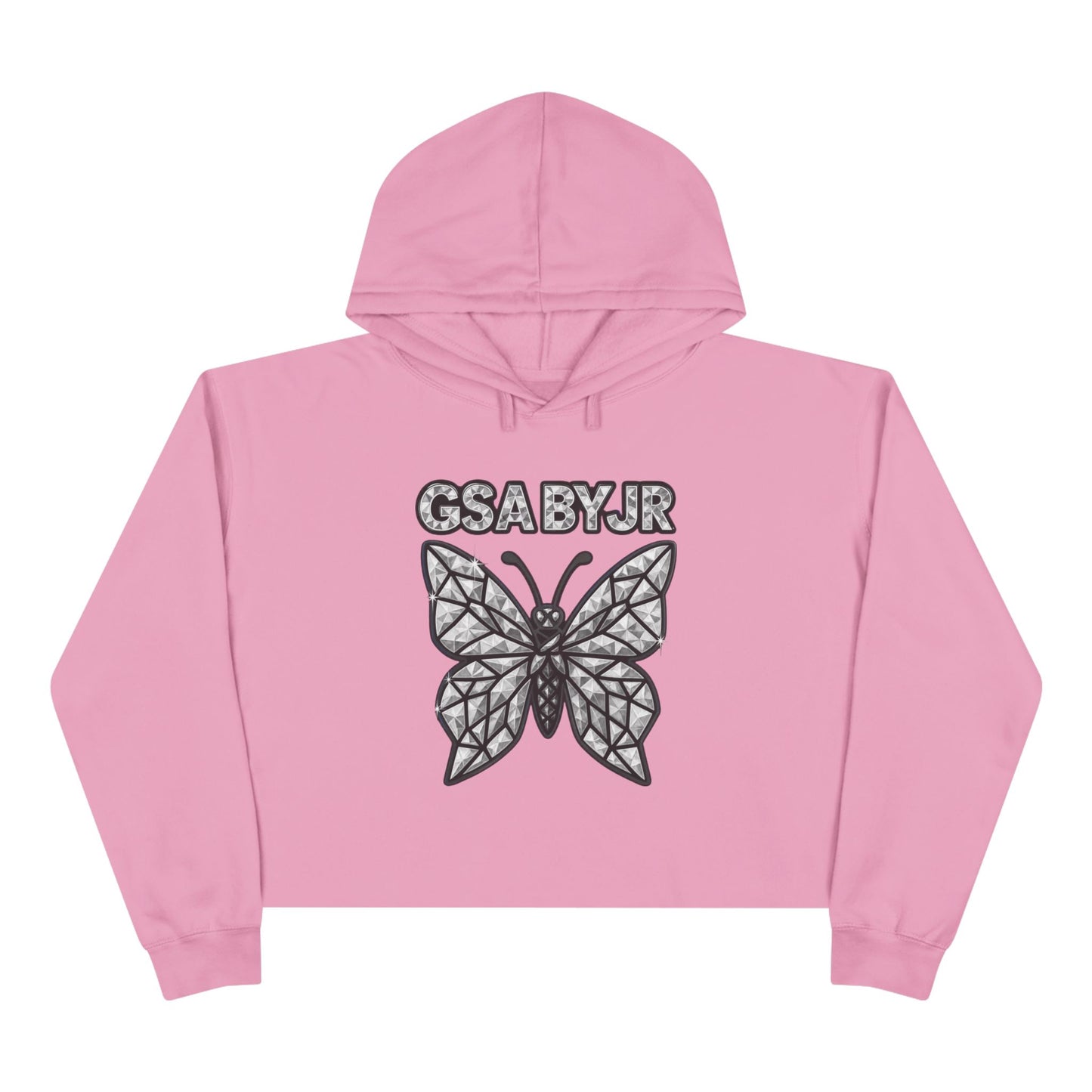 Butterfly Graphic Crop Hoodie