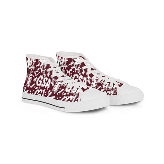 GSA G1 High Top Sneakers- Berry Burgundy