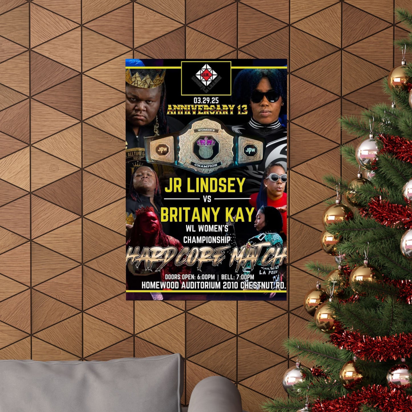 JR LINDSEY VS BRITANY KAY POSTER ( WOMENS CHAMPIONSHIP )