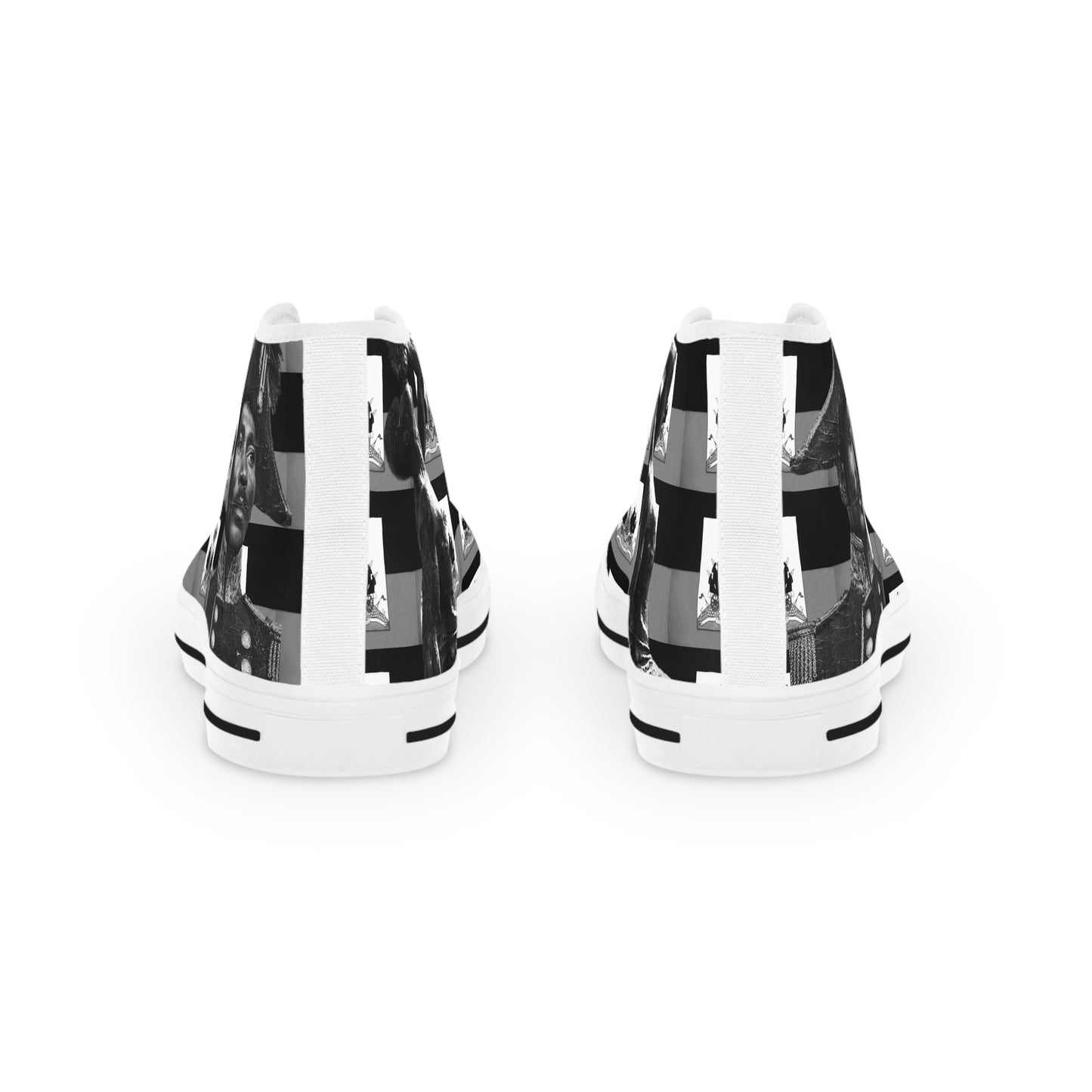 High Top Sneakers — Black & White Photo Collage Design