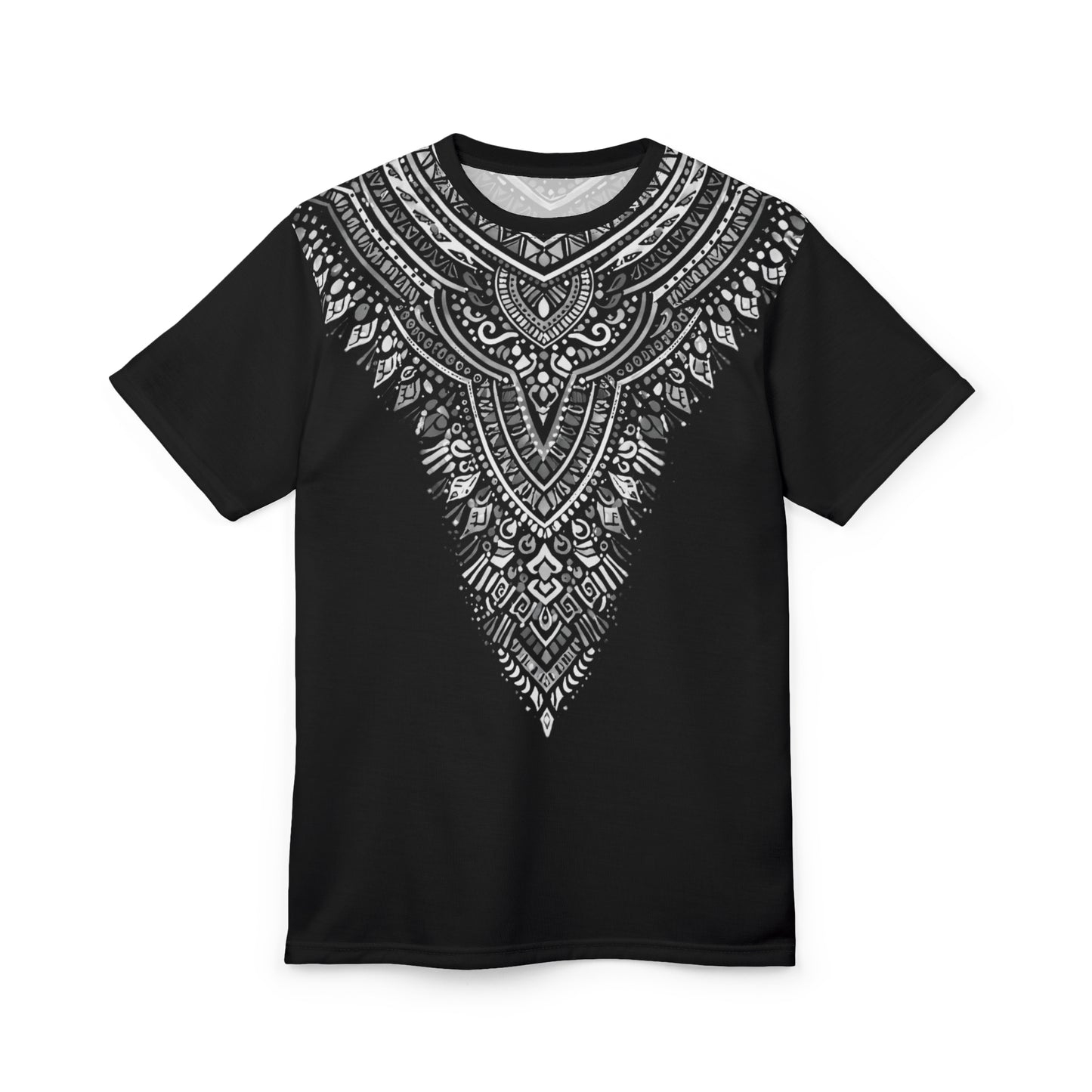 GSA BY JR Black Mandala V-Neck Tribal Tee