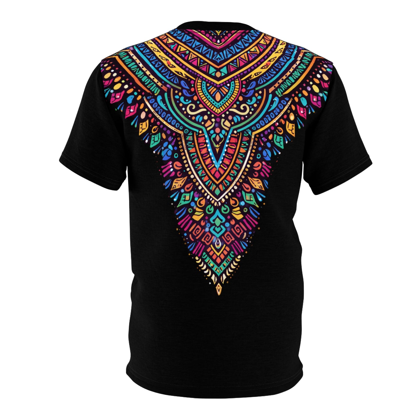 GSA BY JR Black Tribal Mandala V-Neck Tee