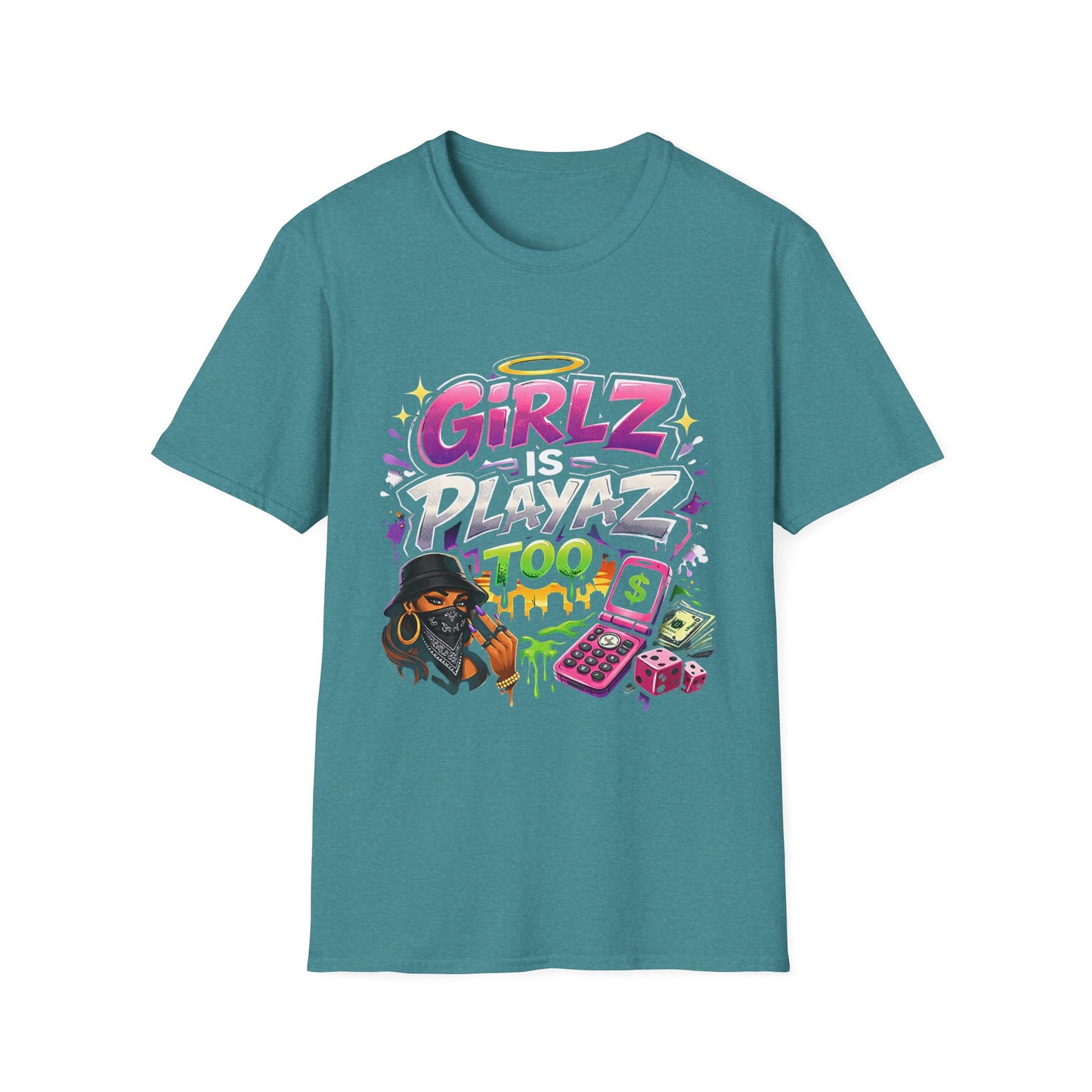 GSA BY JR " Girlz Is Playaz Too " Softstyle Tee