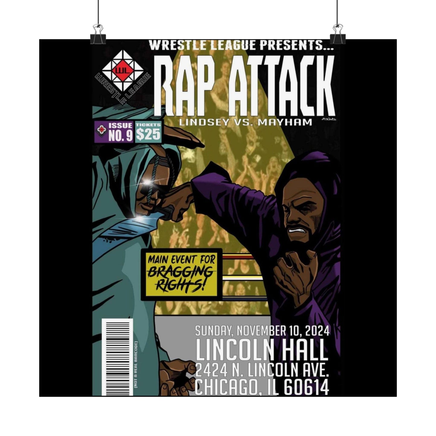 JR LINDSEY VS MOCHOSE MAYHAM POSTER