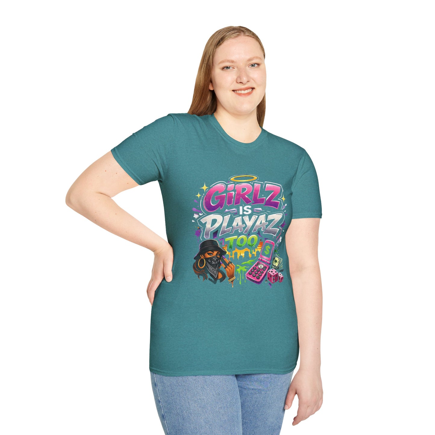 GSA BY JR " Girlz Is Playaz Too " Softstyle Tee