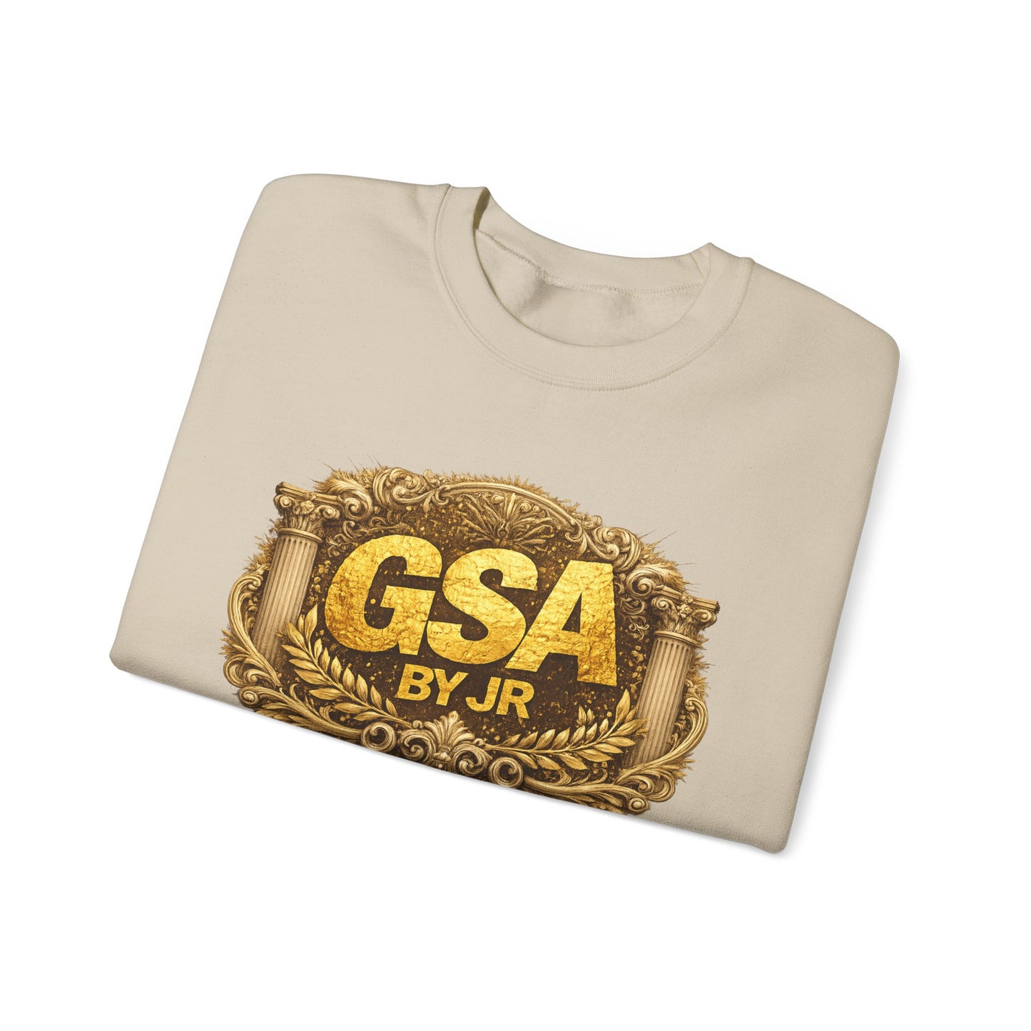 GSA BY JR Vintage Gold Emblem Crewneck Sweatshirt