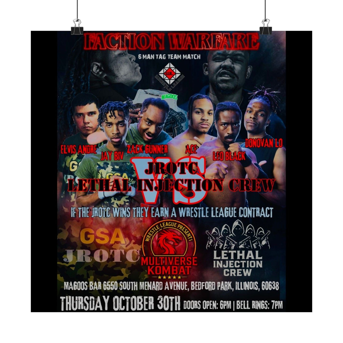THE JROTC VS LIC POSTER ( Multiverse Kombat ) - Version 1