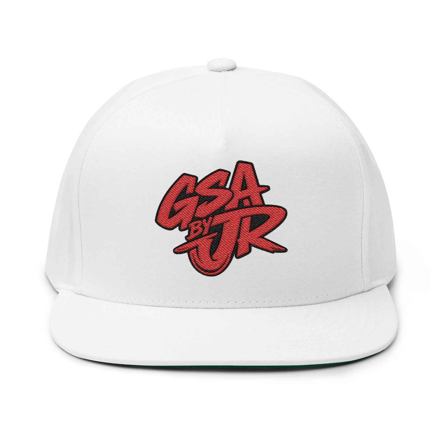 Red Graffiti Flat Bill Cap