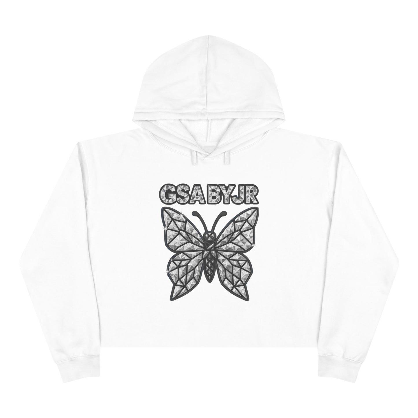 Butterfly Graphic Crop Hoodie