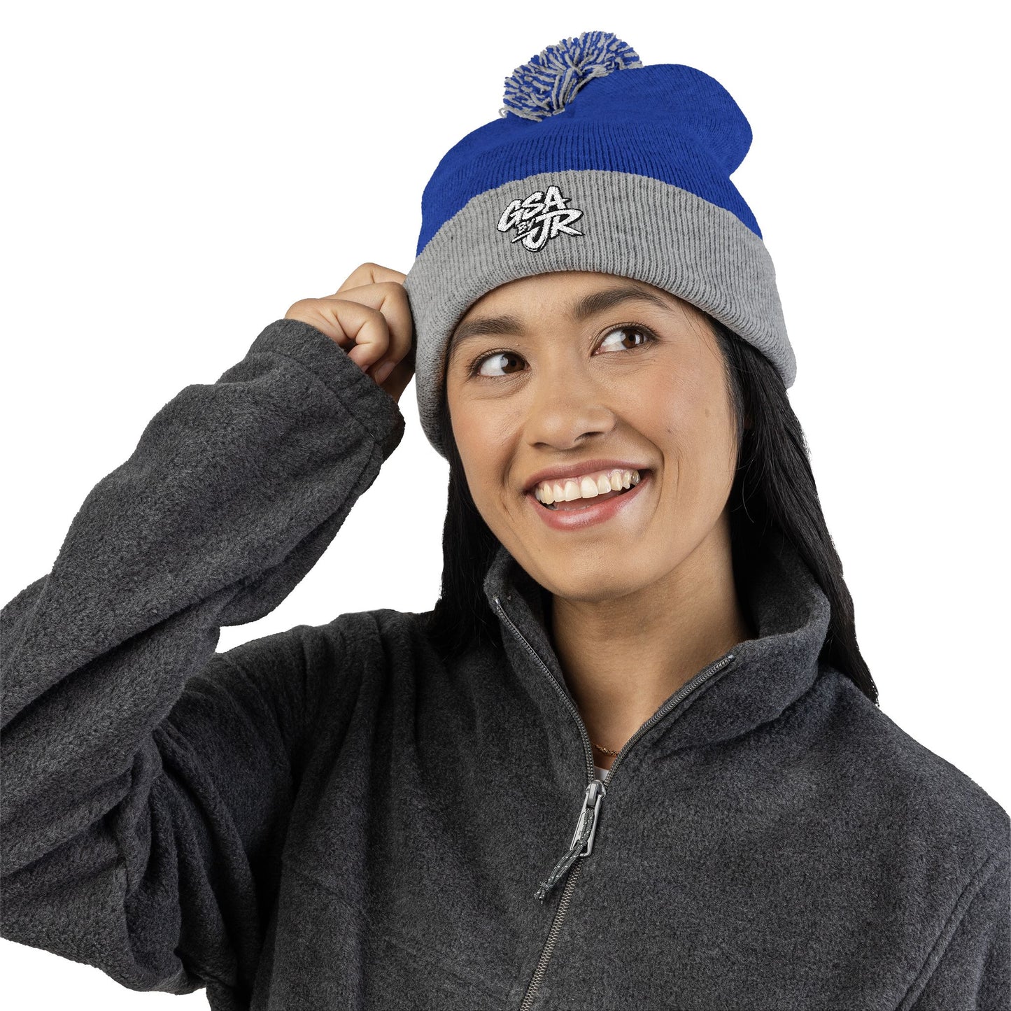 GSA BY JR Embroidered Pom-Pom Beanie