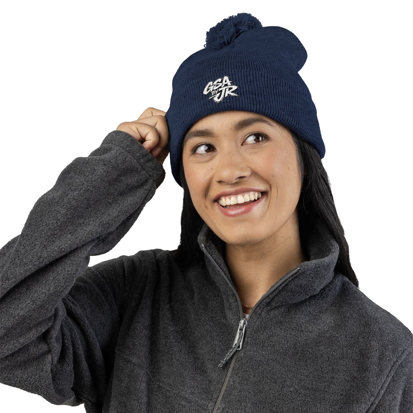 GSA BY JR Embroidered Pom-Pom Beanie