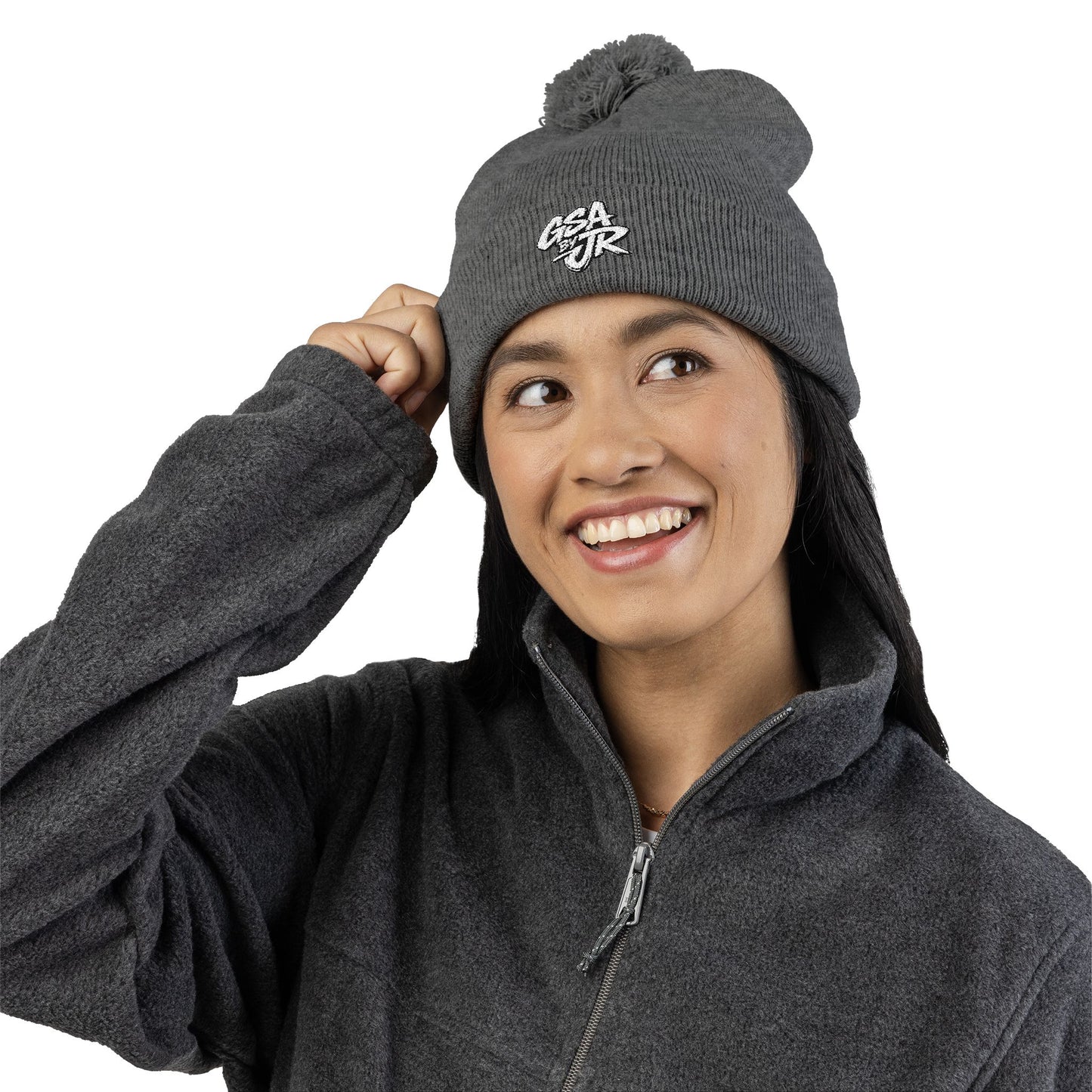 GSA BY JR Embroidered Pom-Pom Beanie