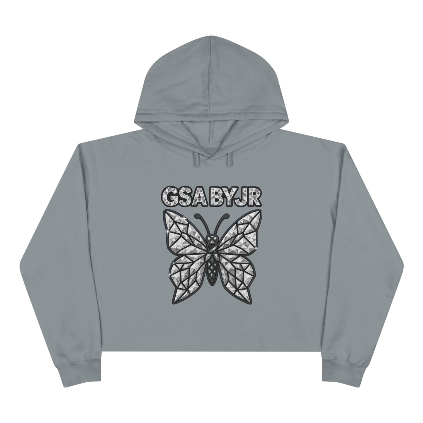 Butterfly Graphic Crop Hoodie