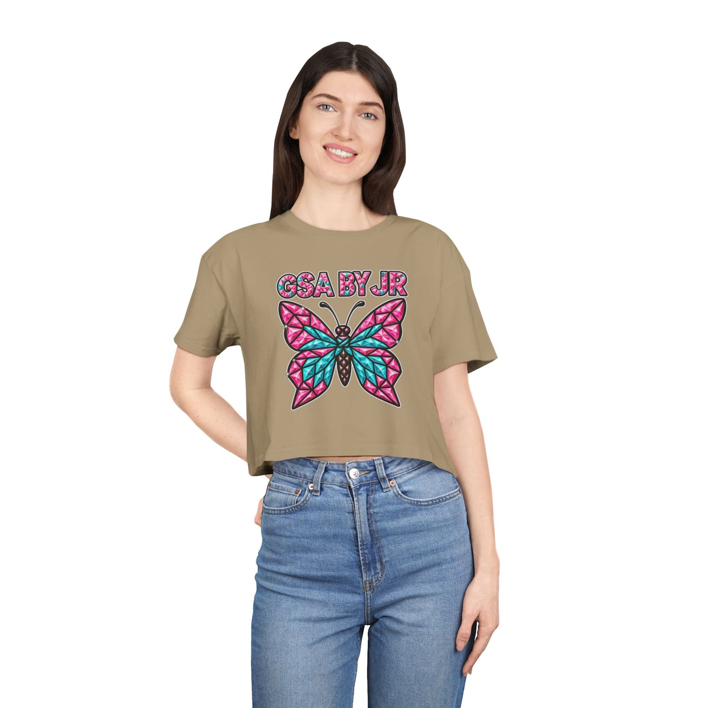 Butterfly Graphic Crop Tee