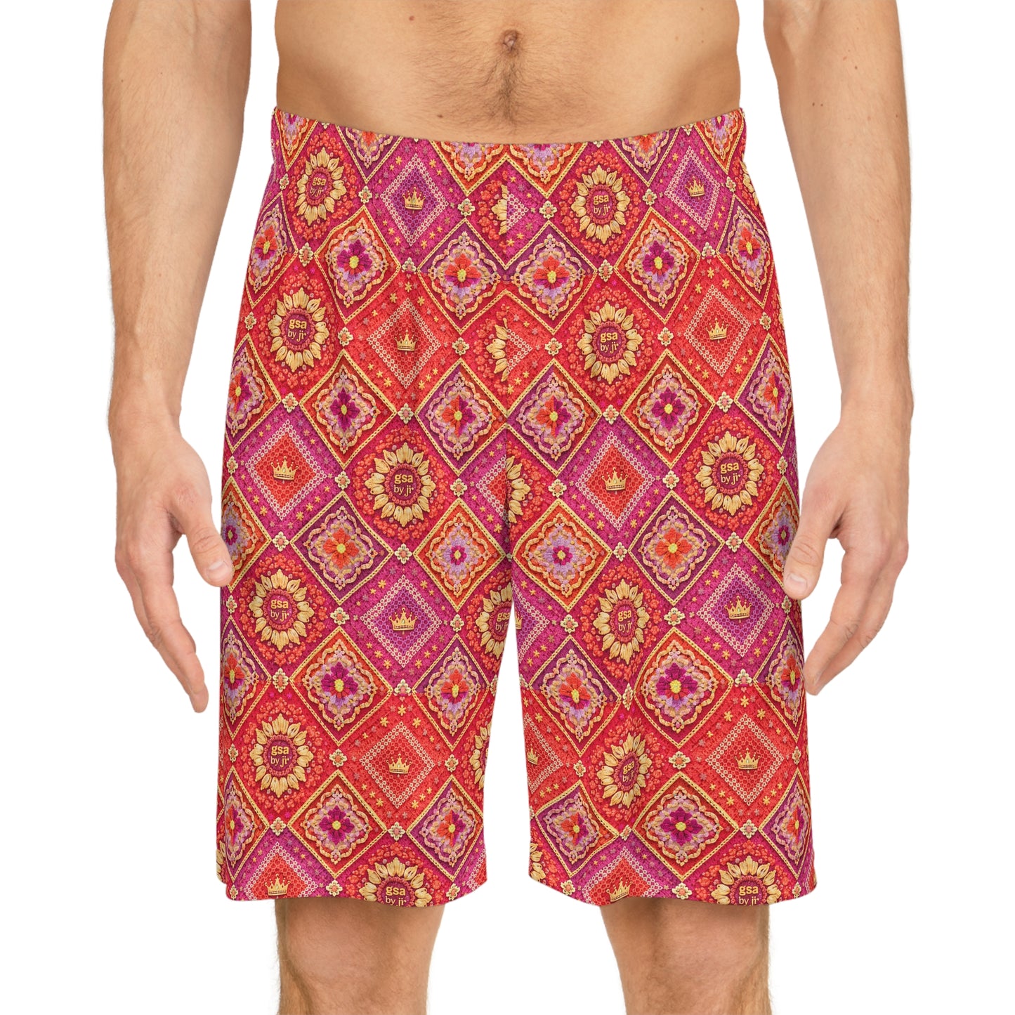 GSA BY JR Retro Pink & Orange Shorts