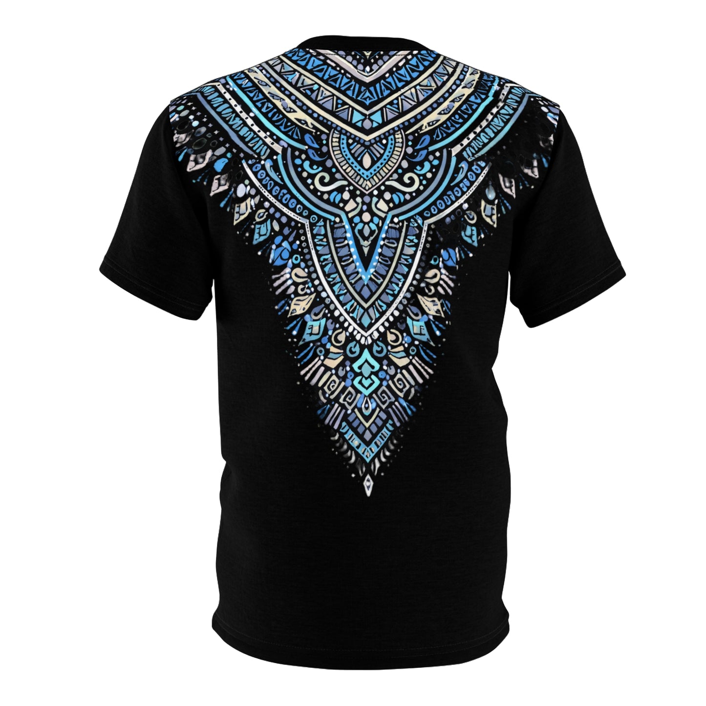 GSA BY JR Blue Mandala V-Neck Graphic Tee