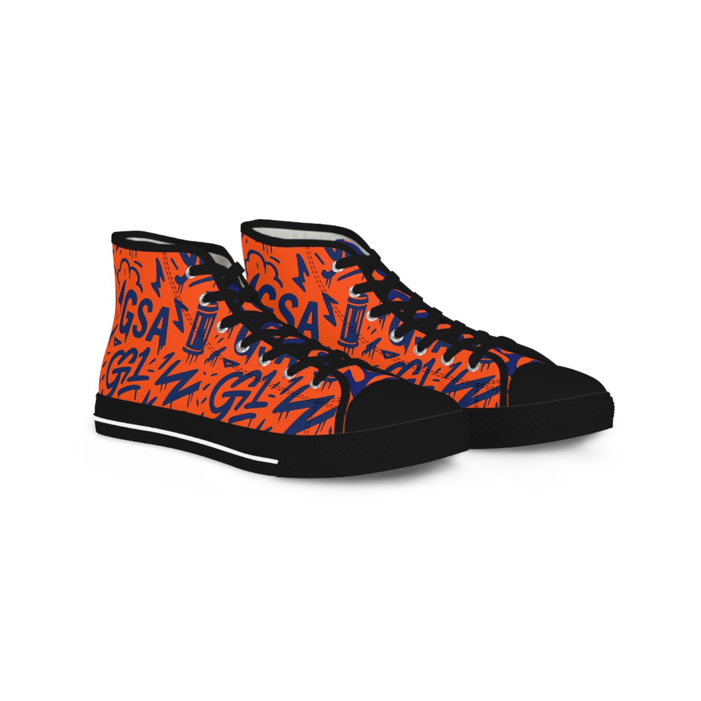 GSA G1 High Top Sneakers- Orange Bursts