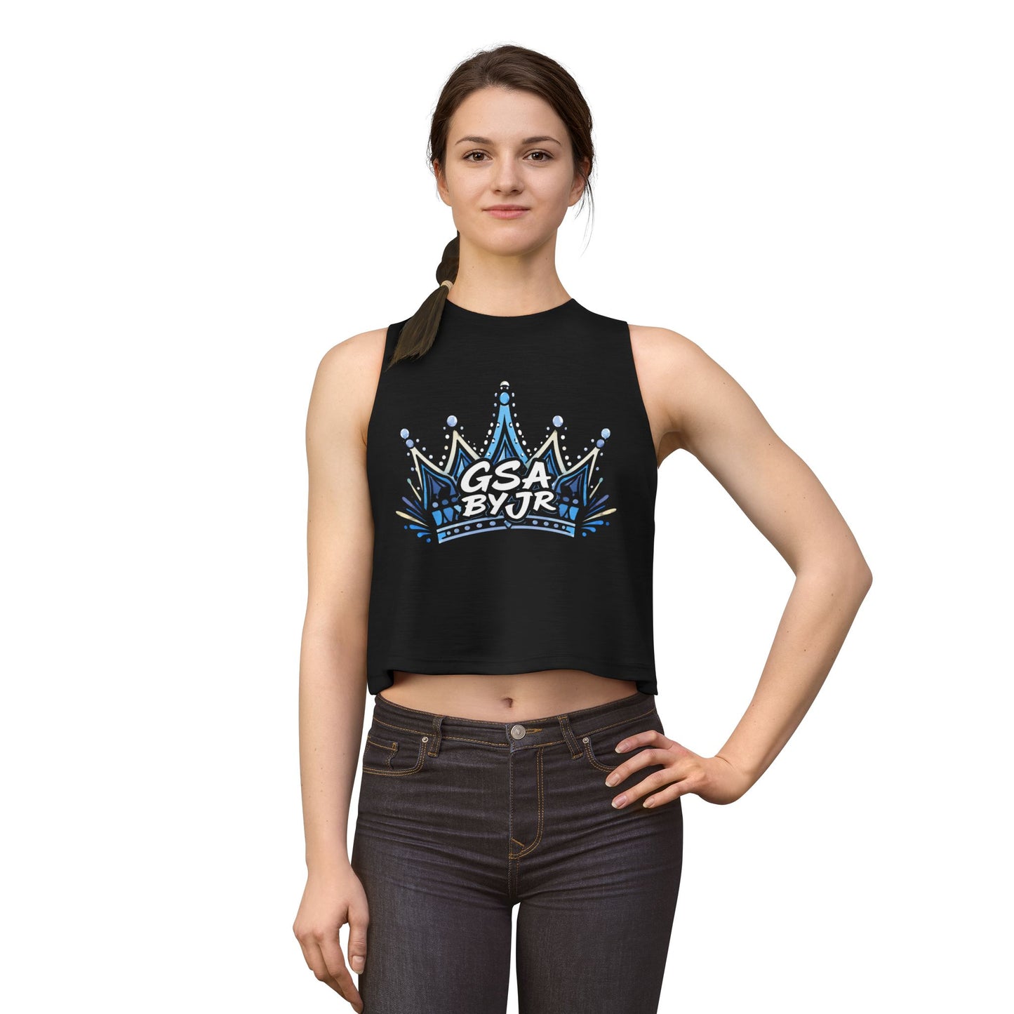 Blue Mandala Crop Top