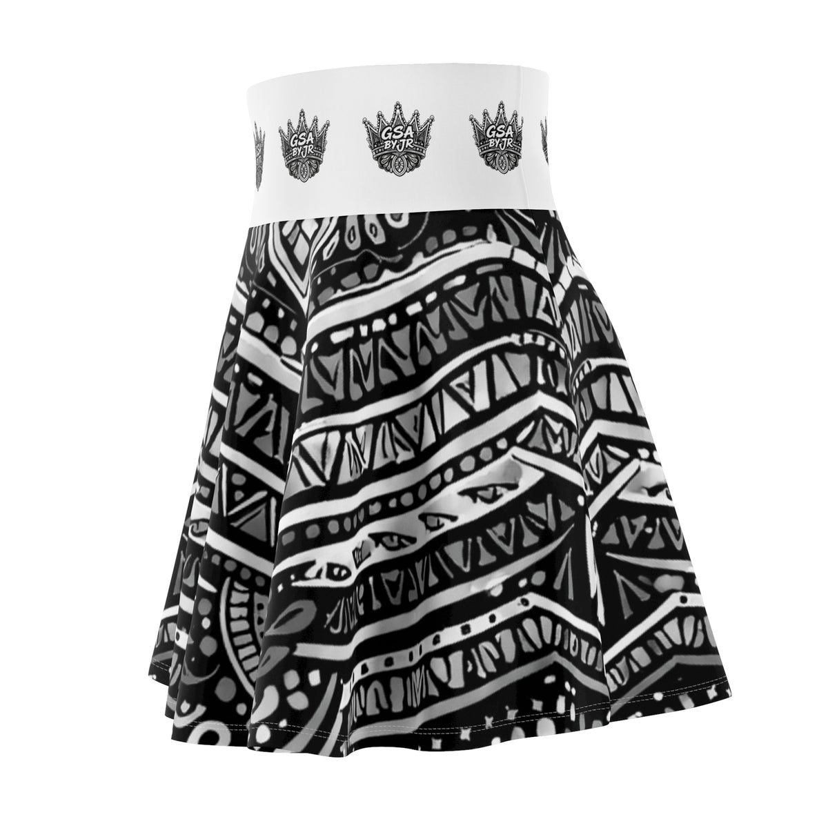 White Boho Skater Skirt
