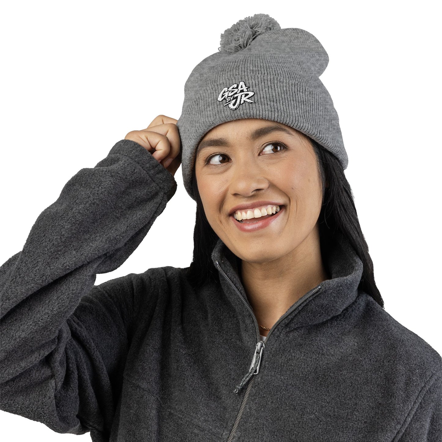 GSA BY JR Embroidered Pom-Pom Beanie