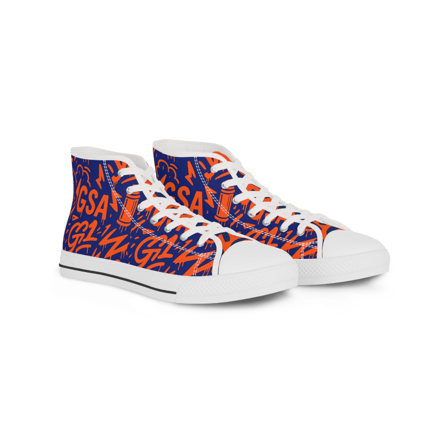 GSA G1 High Top Sneakers- Orange Bursts