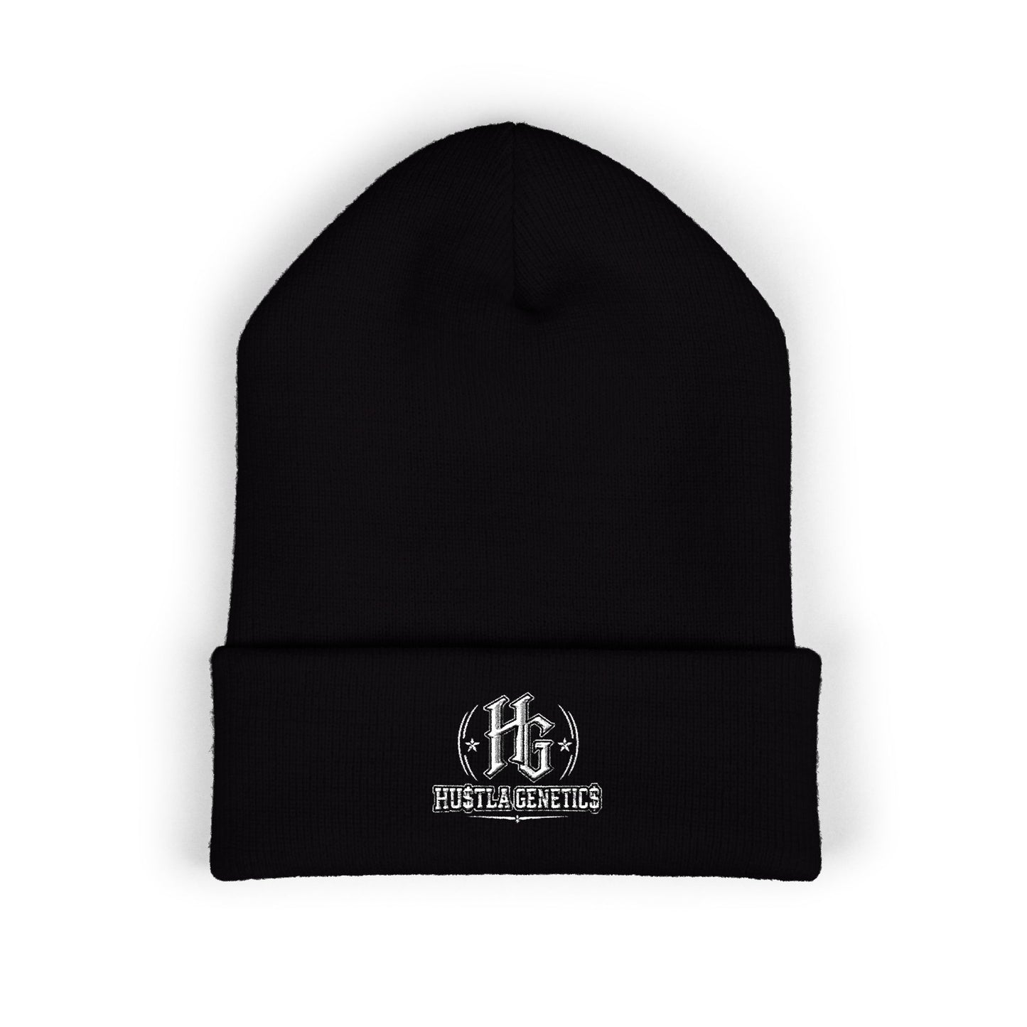 Hustla Genetics Embroidered Cuffed Beanie